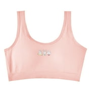 gdxvjhbj Sports Bras for Teens Girls and Big Girls Bras Adjustable Wireless Training Bra (Pink,10-12 Years)